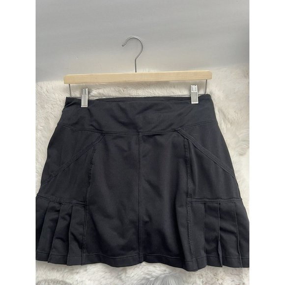 ATHLETA Pleated Skirt Skort Tennis Golf Black Women’s Small Excellent Shorts - Picture 3 of 6